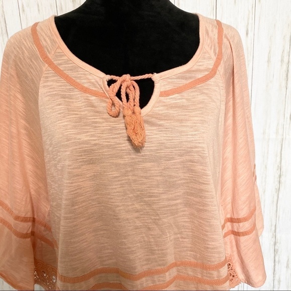 Taylor & Sage Orange top butterfly sleeve size large - Picture 6 of 8